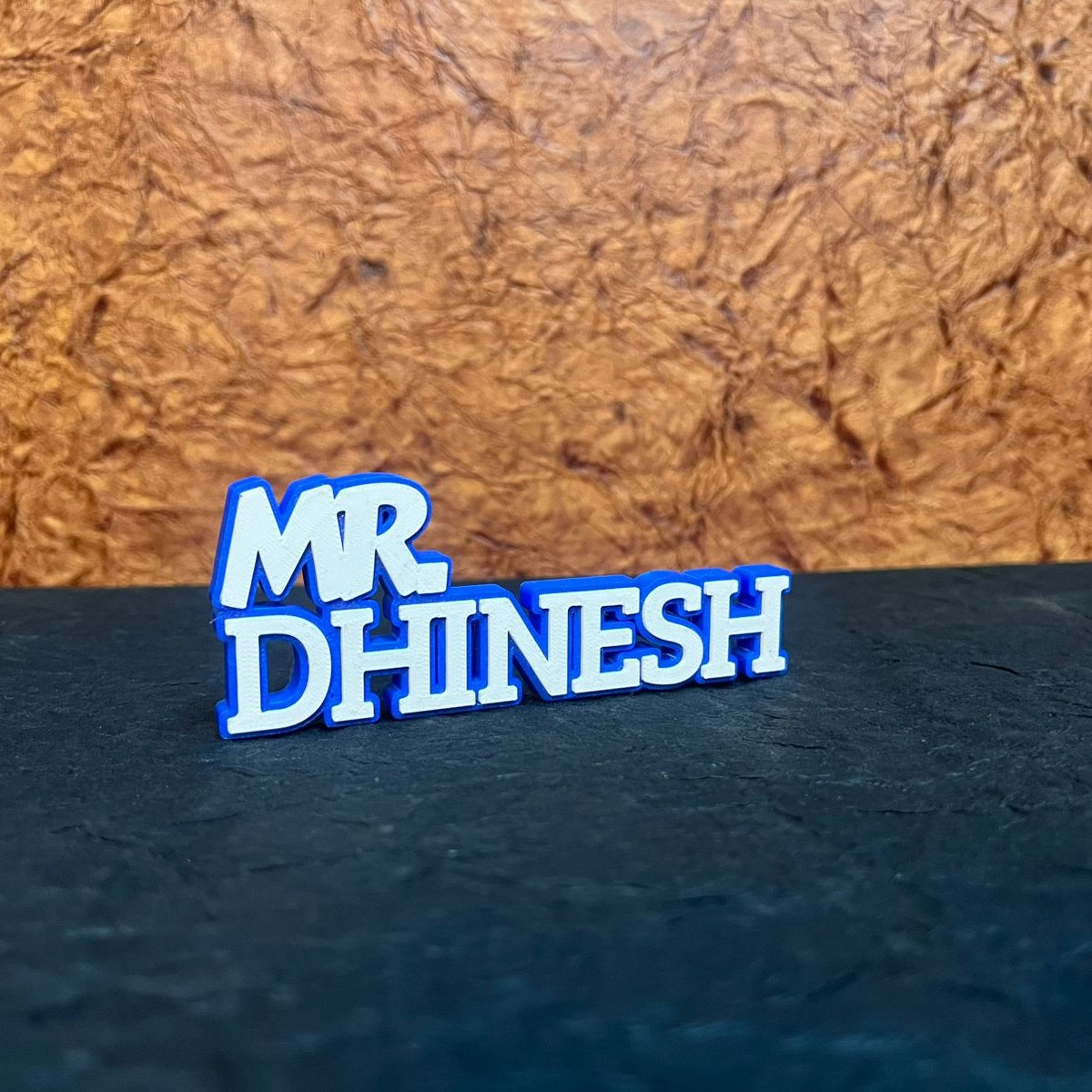 Customisable 3D Printed Desk Name
