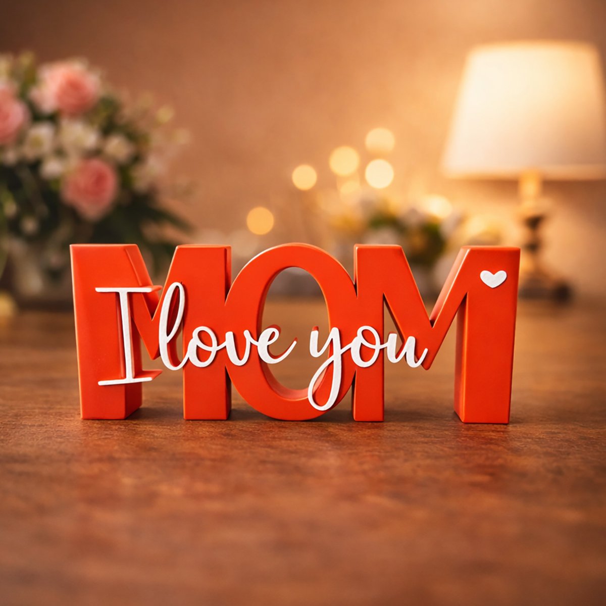 I Love You Mom 3D Printed Table Decor | Mother’s Day Gift