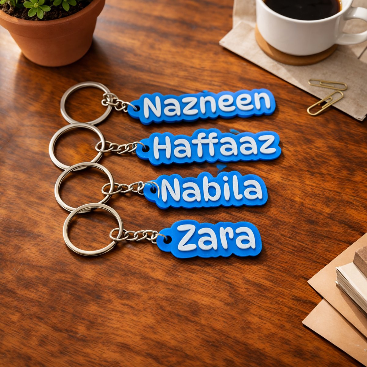 Custom 3D Printed Name Keychain - Style 01